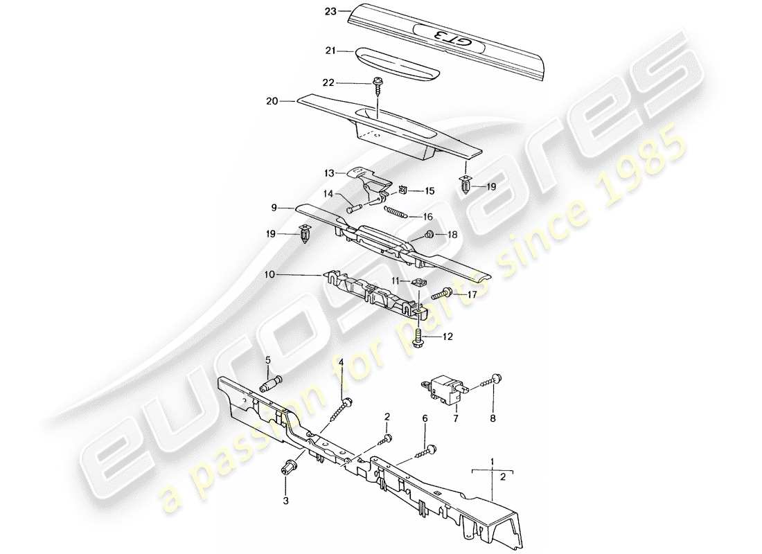 porsche 2005 (996 gt3) lining - sill part diagram