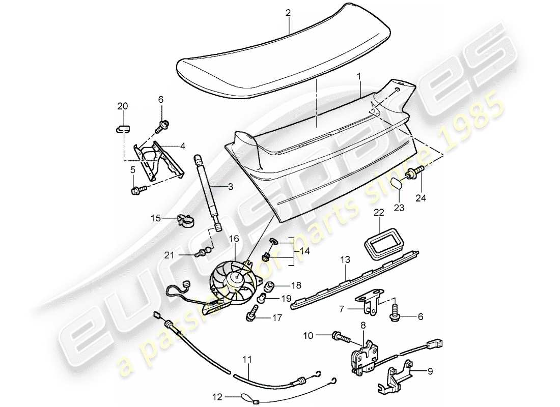 porsche 2005 (996 gt3) cover - d - mj 2003>> part diagram
