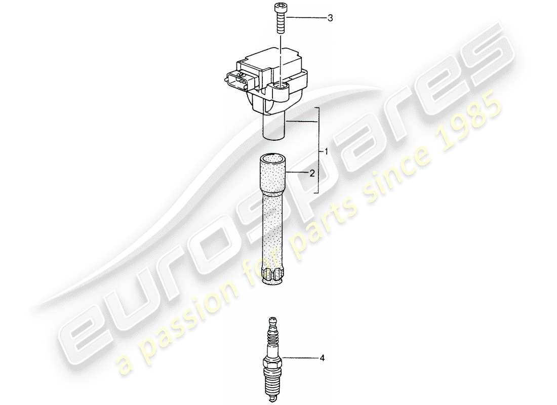 porsche boxster 986 (1999) ignition system part diagram