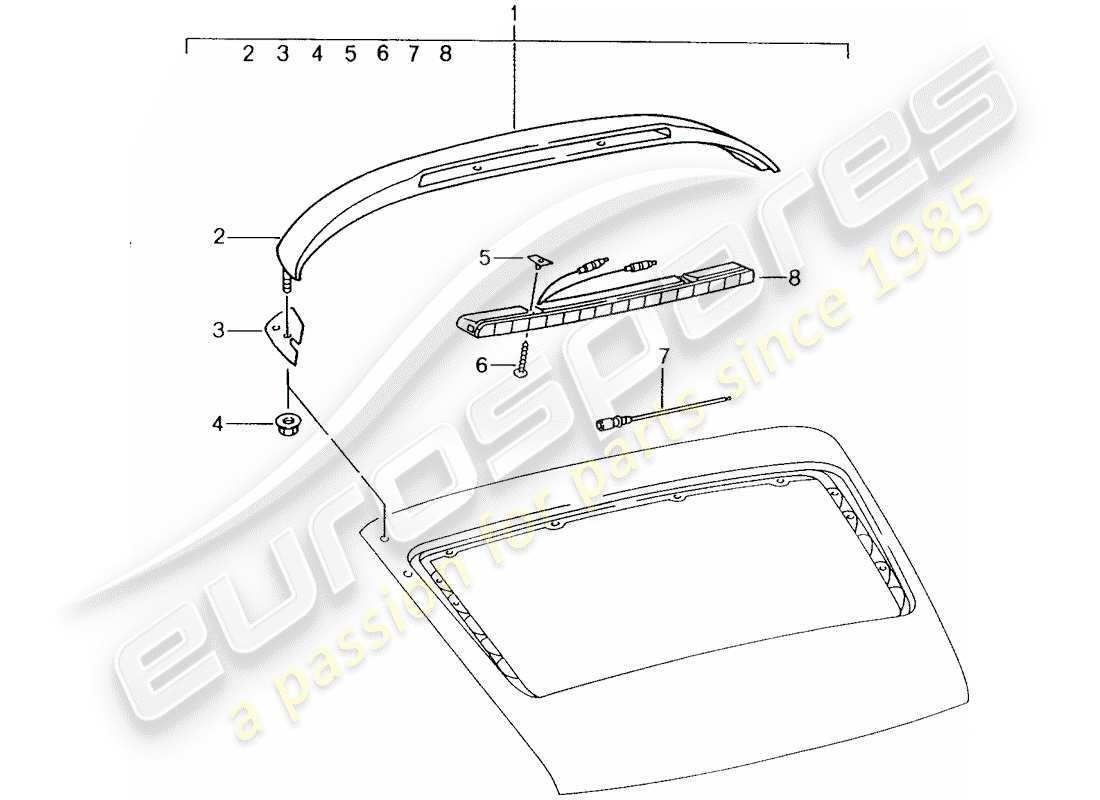 porsche tequipment catalogue (2001) additional brake light part diagram