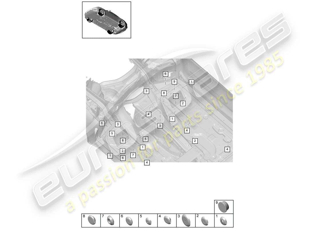 porsche 2017 (panamera 971-1) plug part diagram