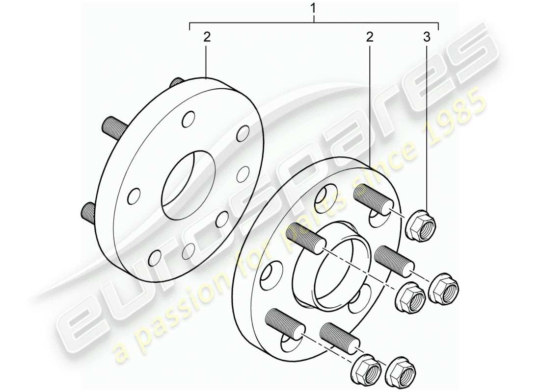 porsche 2007 (tequipment cayenne) spacer washer part diagram