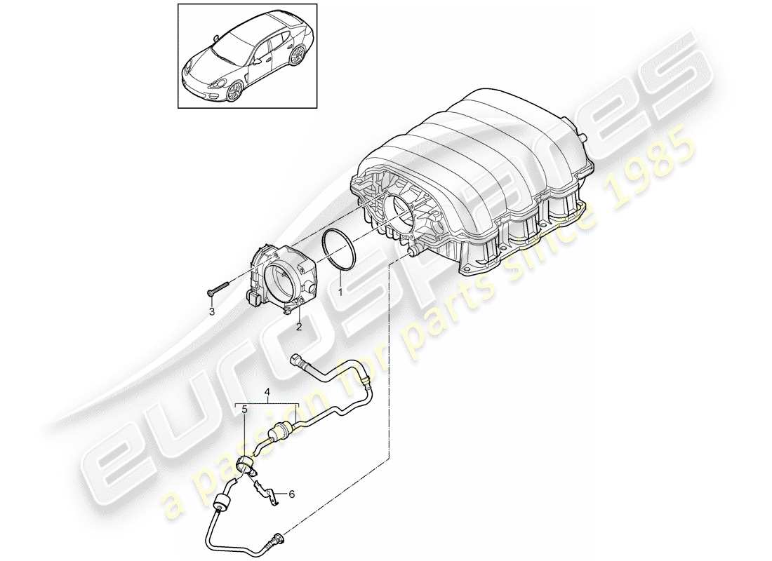 porsche 2010 (panamera 970) throttle body part diagram