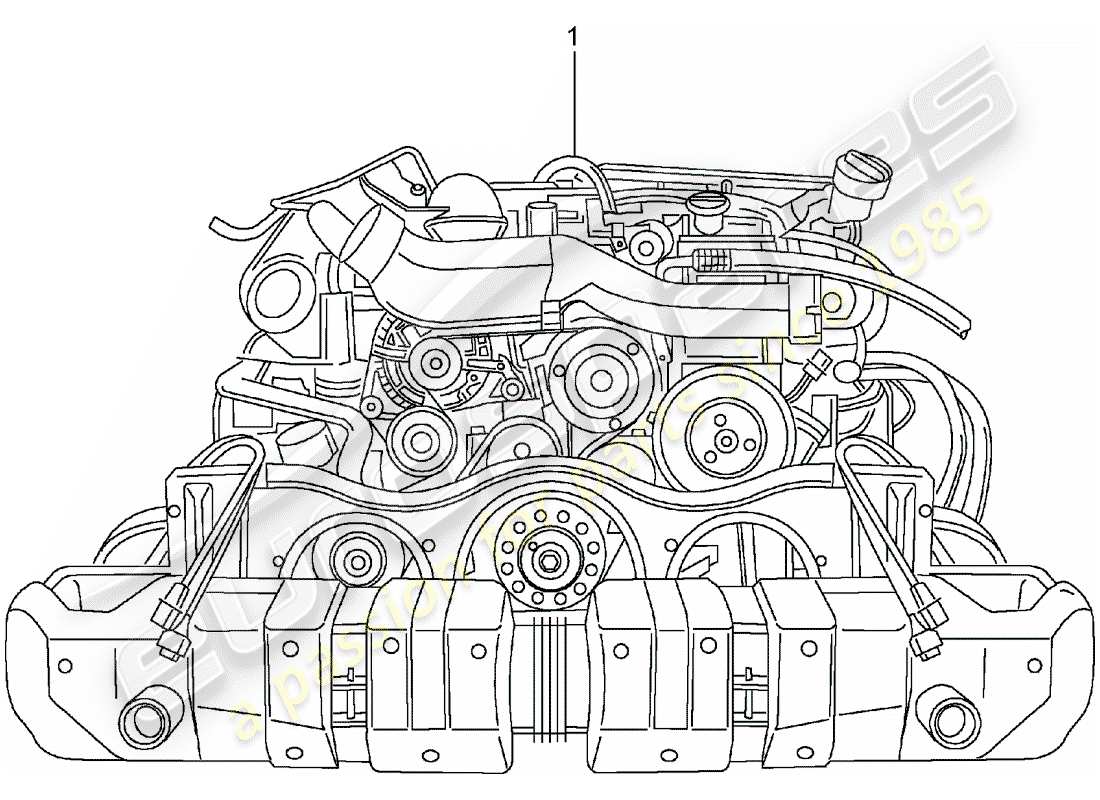 porsche replacement catalogue (1978) replacement engine part diagram