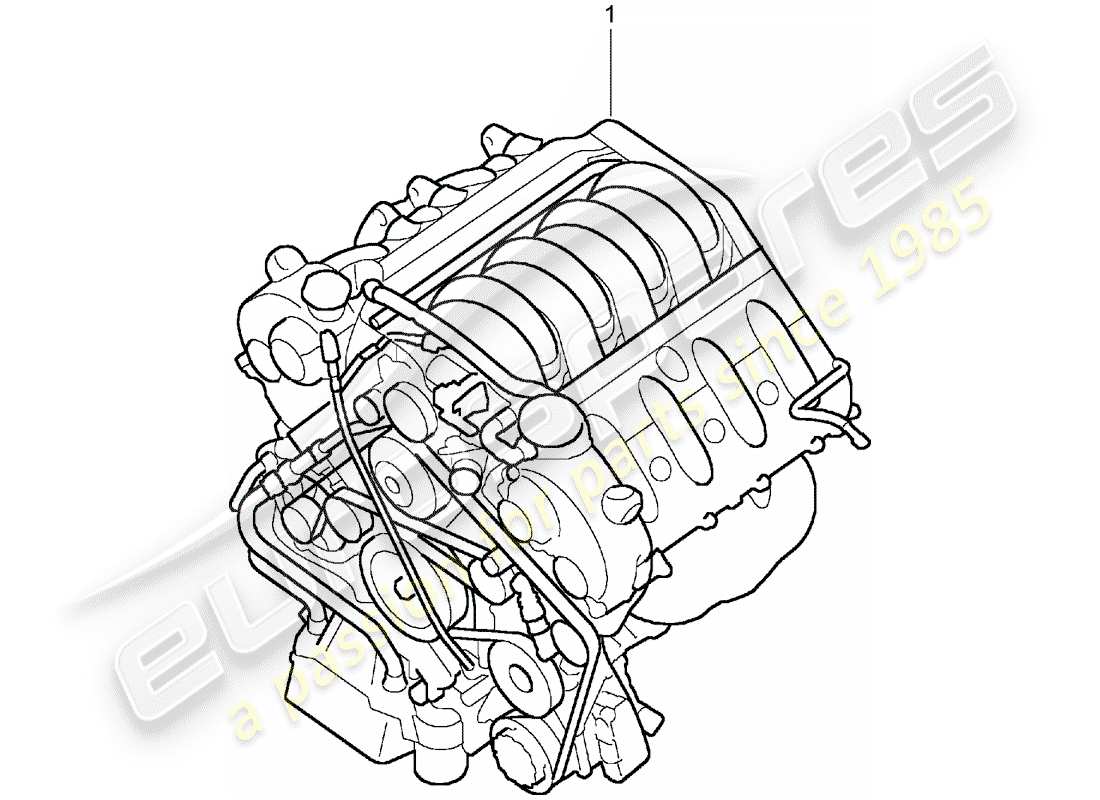 porsche replacement catalogue (1985) replacement engine part diagram