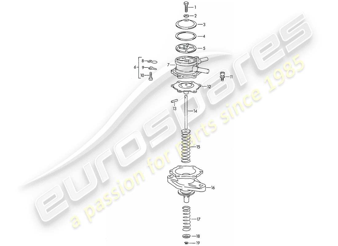 porsche 1964 (356b/356c) single parts - for - fuel pump part diagram