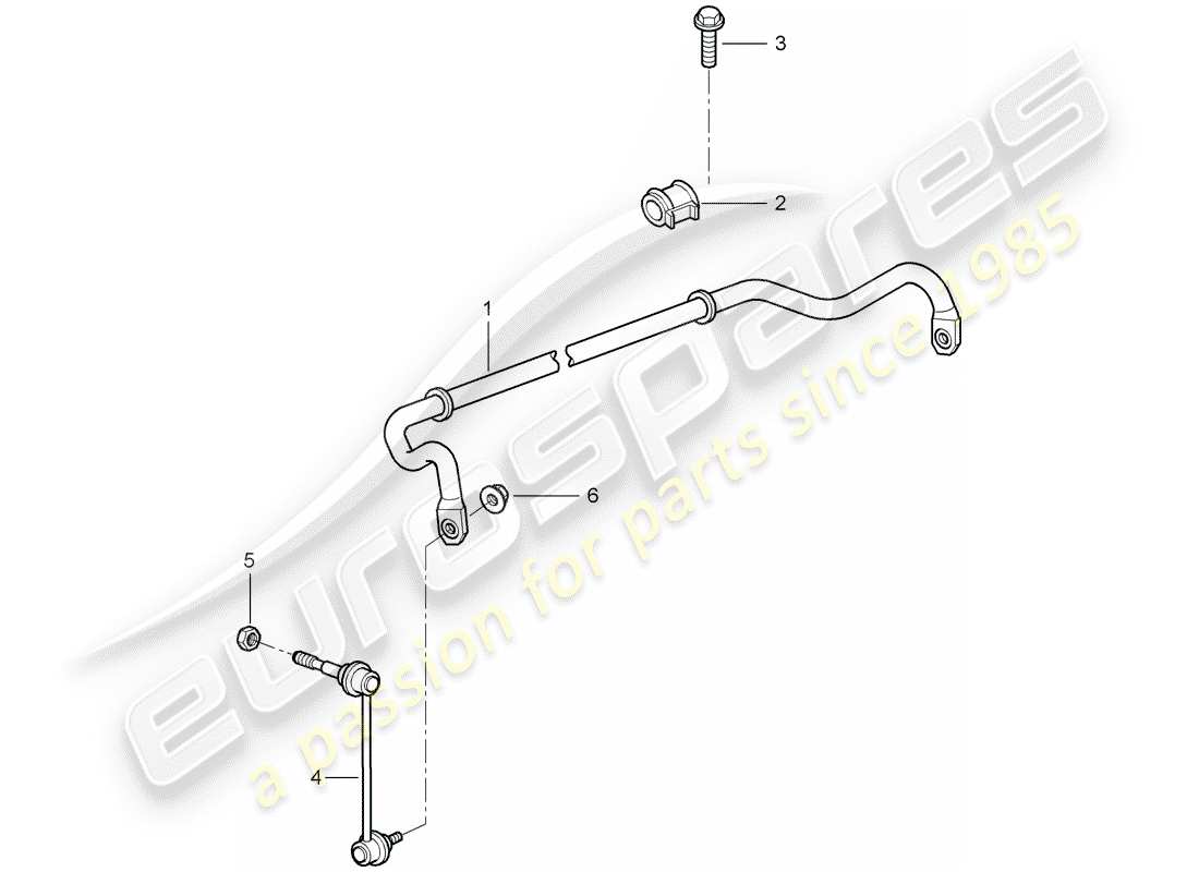 porsche 2008 (987 cayman) stabilizer part diagram