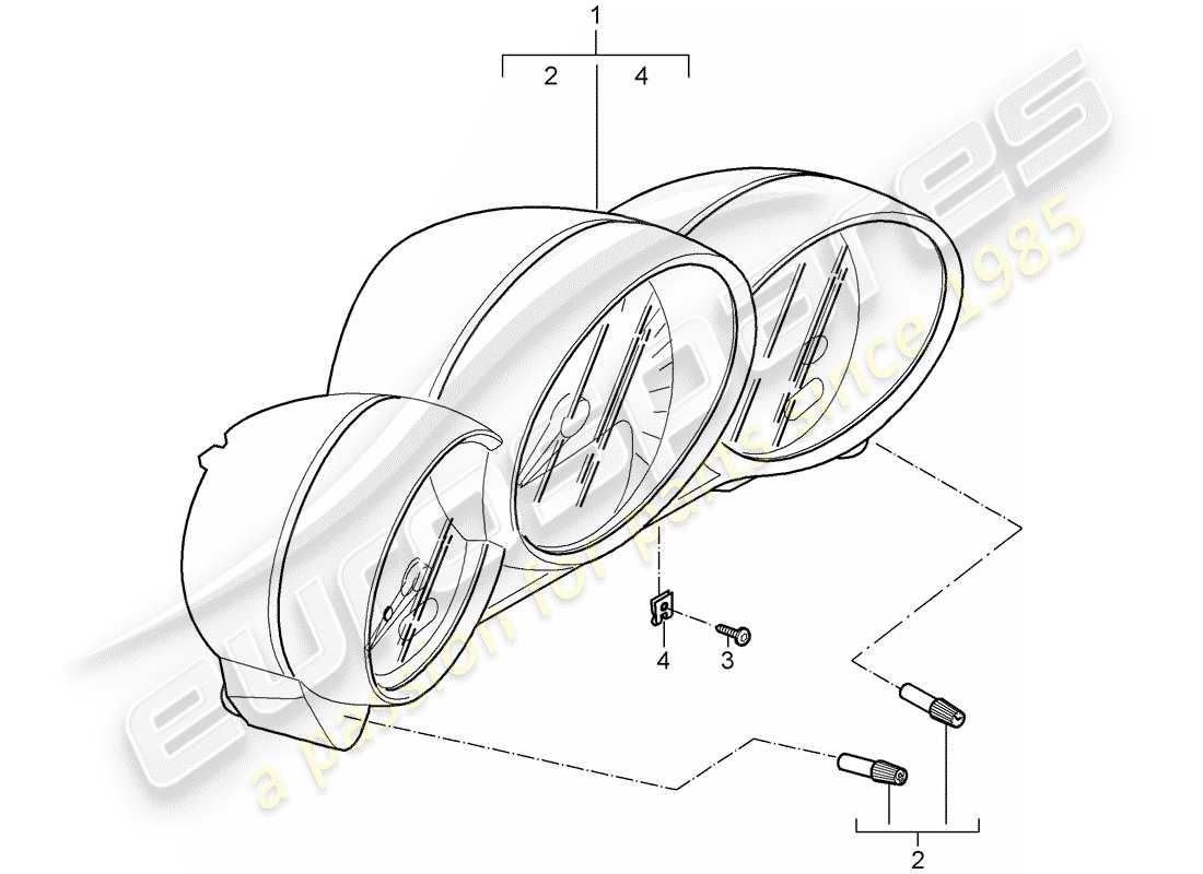 porsche 2006 (987 cayman) instruments part diagram
