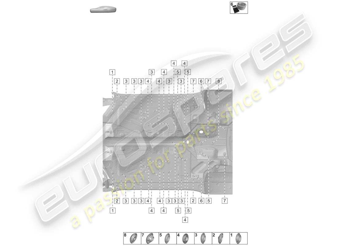 porsche 2019 (992-1) plugs for body part diagram