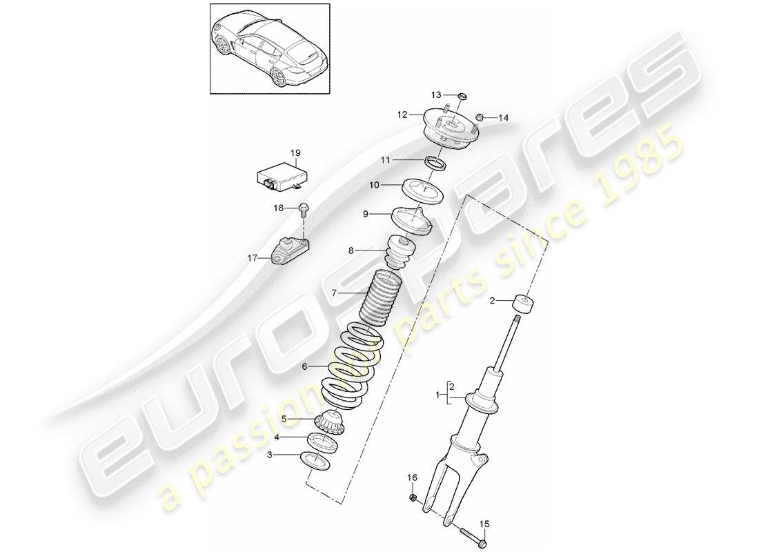 porsche 2016 (panamera 970) suspension part diagram