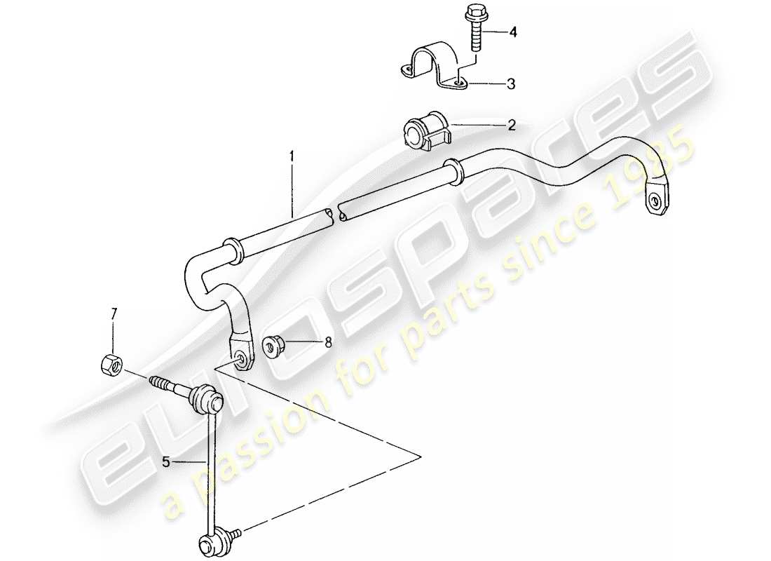 porsche 1997 (986 boxster) stabilizer part diagram