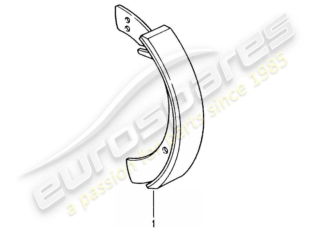 porsche 2008 (refurbished and exchange catalogue) brake shoe part diagram