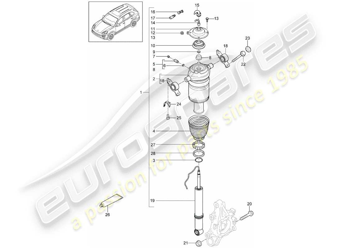 porsche 2015 (cayenne e2 92a) suspension part diagram