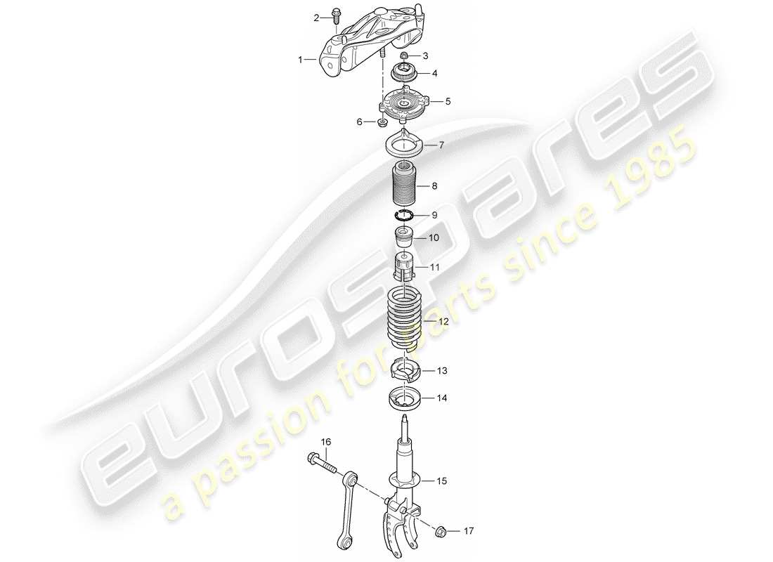 porsche cayenne (2007) suspension part diagram