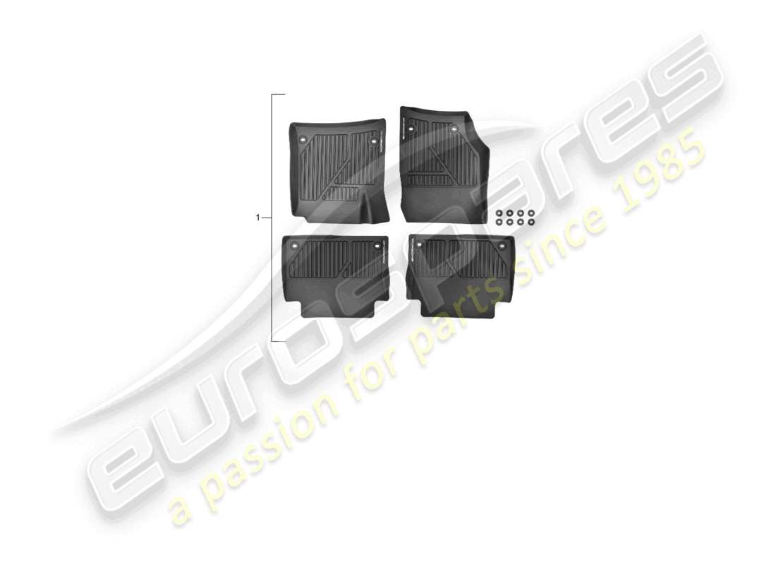 porsche 2003 (cayenne e1 9pa) floor mat 03-10 adventure part diagram