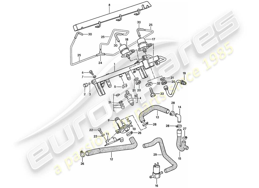 porsche 1982 (944) l-jetronic - 2 parts diagram