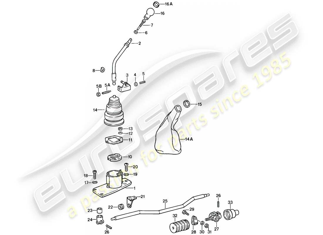 porsche 1987 (911) transmission control - d >> - mj 1988 part diagram