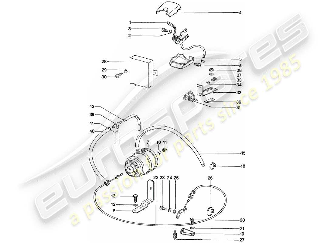 porsche 1979 (911) cruise control system parts diagram