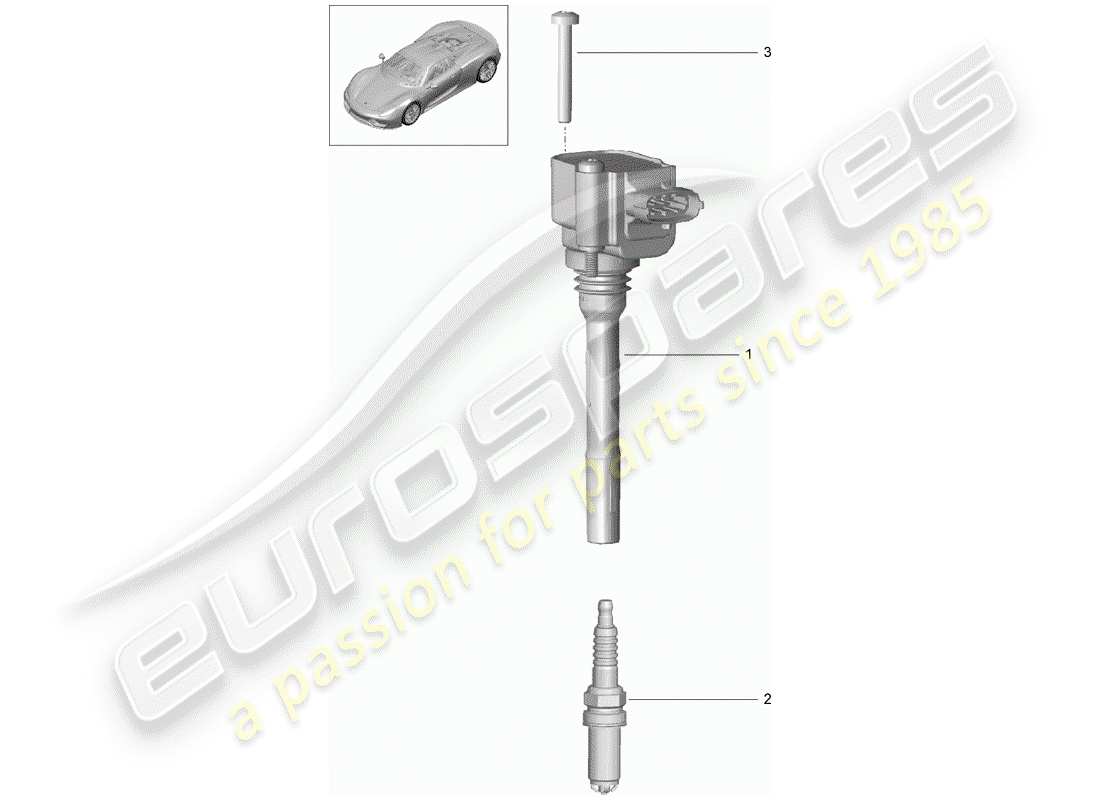 porsche 2015 (918 spyder) ignition system part diagram
