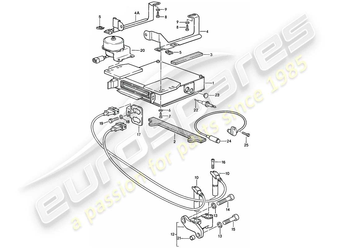 porsche 1982 (944) engine electrics 2 parts diagram