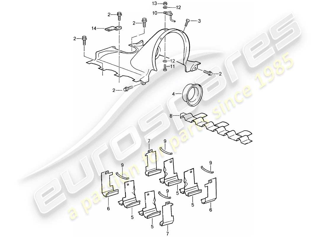 porsche 1988 (959) air duct part diagram