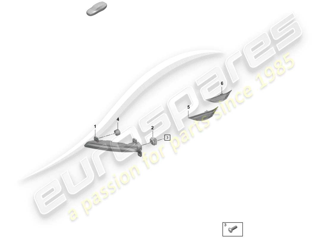 porsche 2020 (718 boxster spyder) turn signal repeater parts diagram