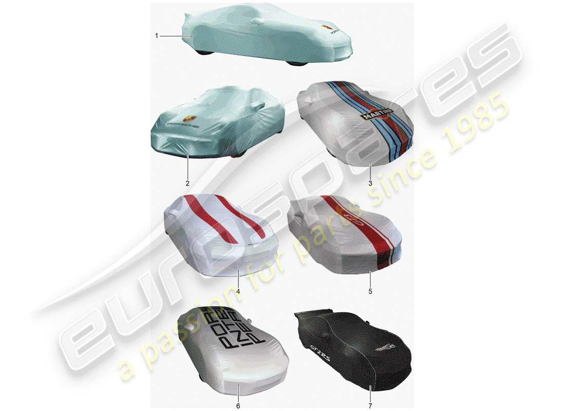 porsche 2013 (tequipment 98x/99x) cover part diagram