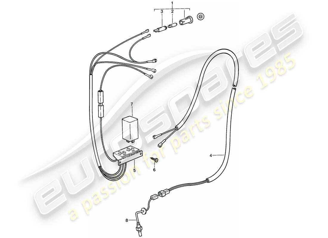 porsche 1988 (911) emission control part diagram