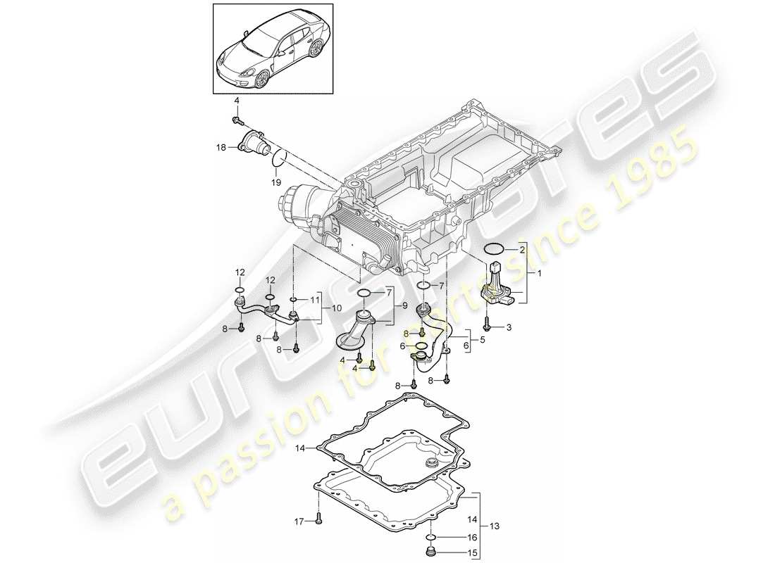 porsche 2010 (panamera 970) intake manifold part diagram