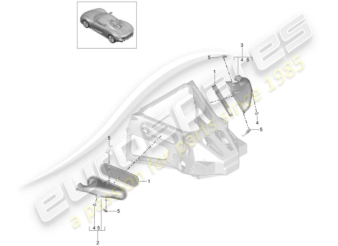 porsche 918 spyder (2015) air cleaner system part diagram