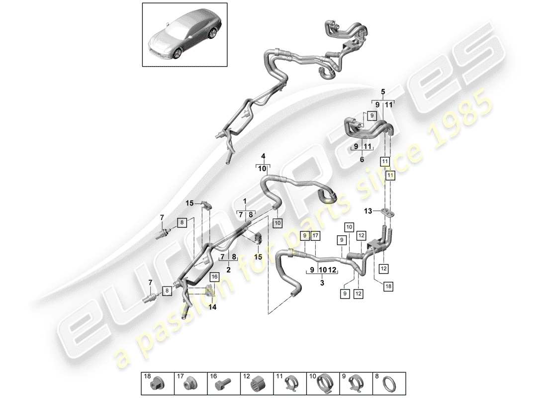 porsche 2019 (panamera 971-1) battery part diagram