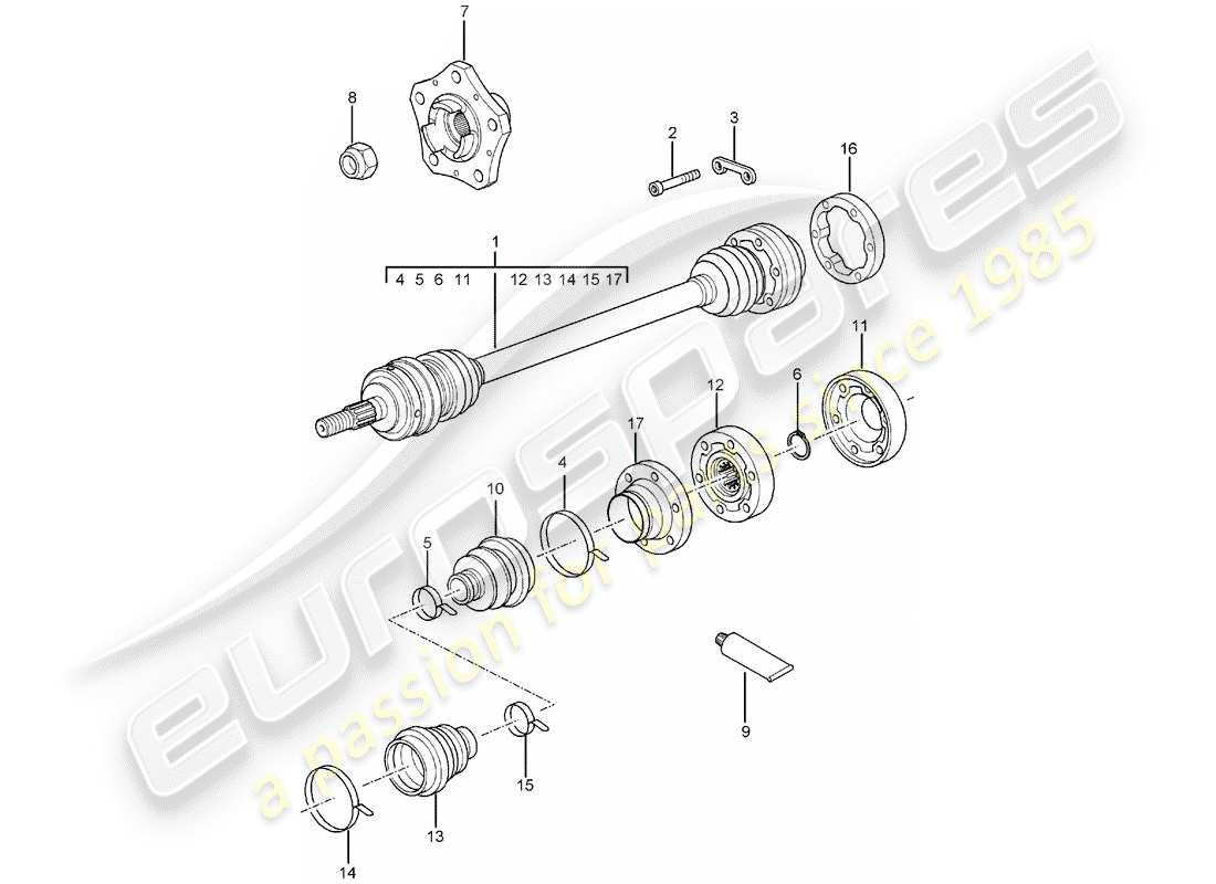 porsche 2001 (996) drive shaft - wheel hub - f 99-2s603 556>> - f 99-2s642 148>> - f 99-2s630 714>> - f 99-2s603 623>> - f 99-2s642 182>> - f 99-2s630 737>> part diagram