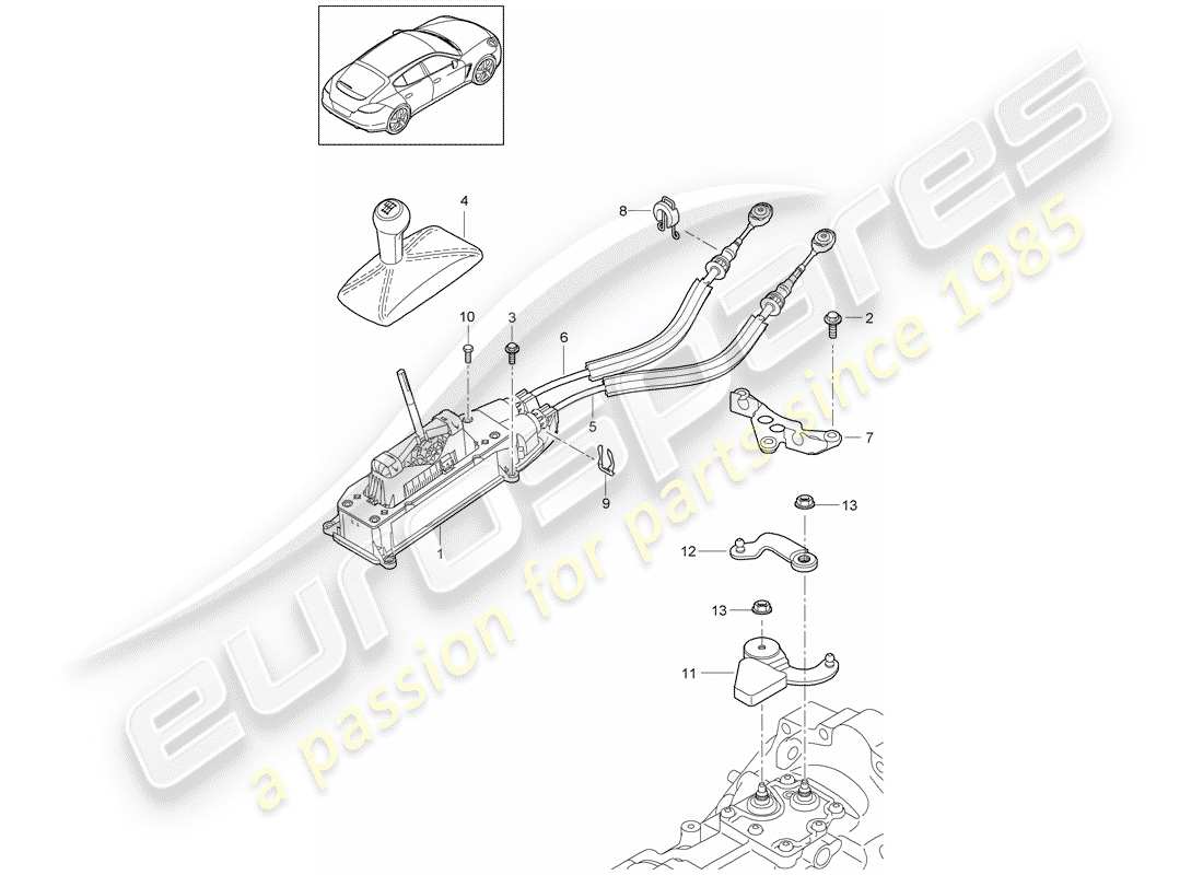 porsche panamera 970 (2015) transmission control part diagram