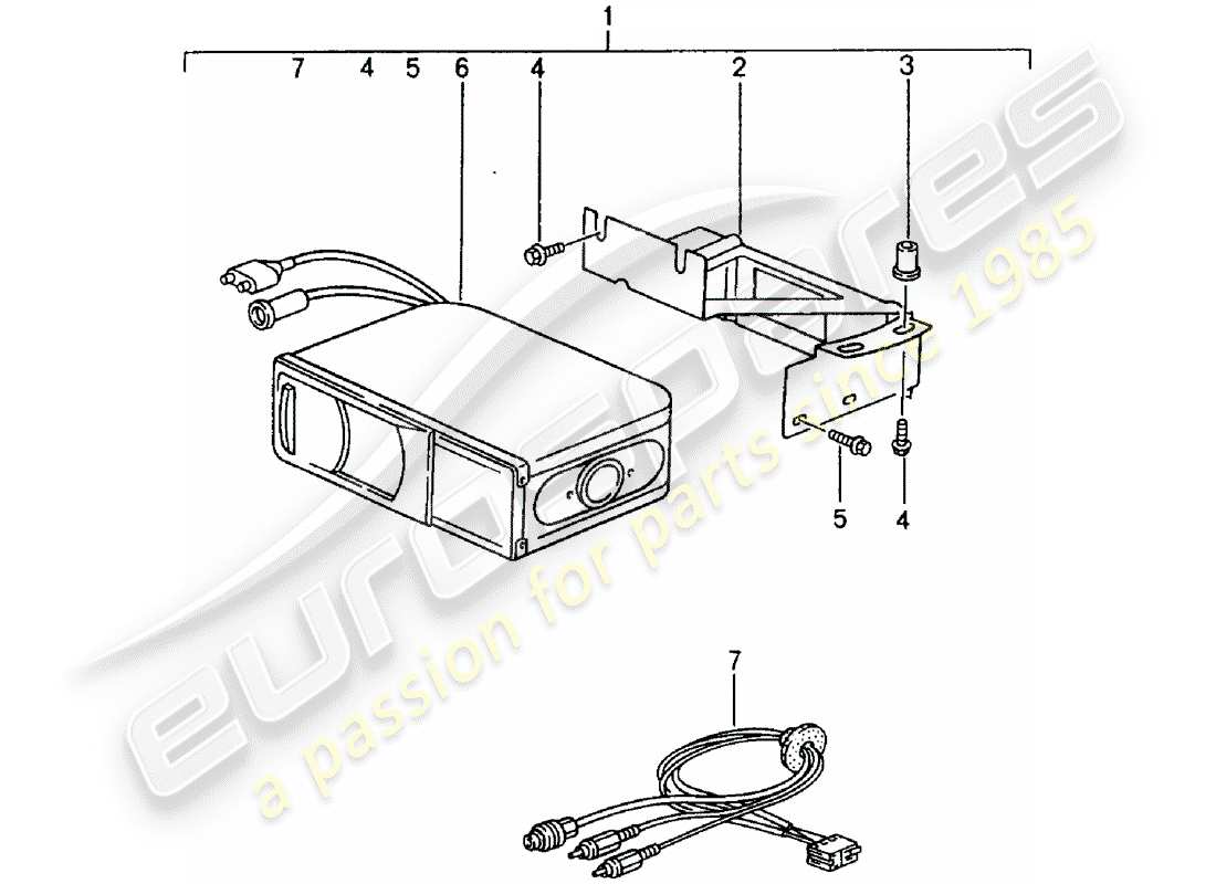 porsche 1990 (tequipment) cd-changer part diagram