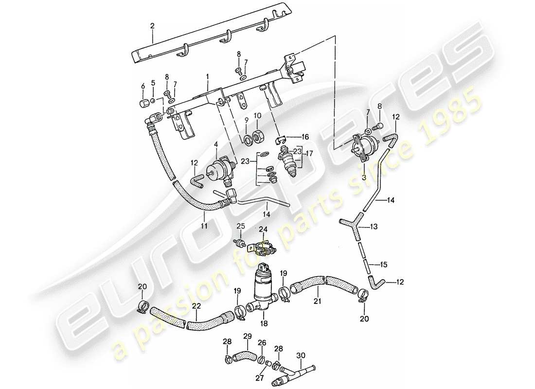 porsche 1991 (944) l-jetronic - 2 part diagram