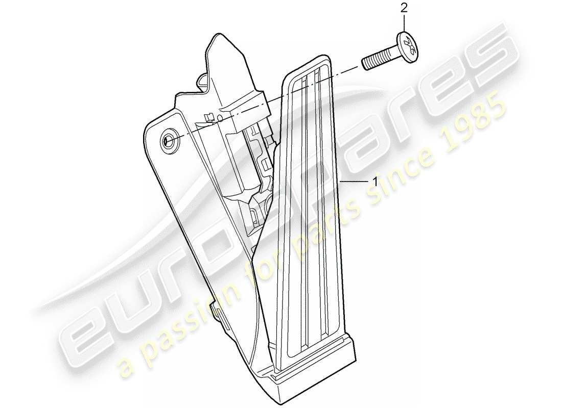 porsche 2008 (987 cayman) pedals part diagram
