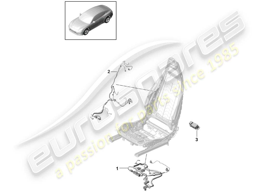 porsche 2017 (panamera 971-1) wiring harnesses part diagram