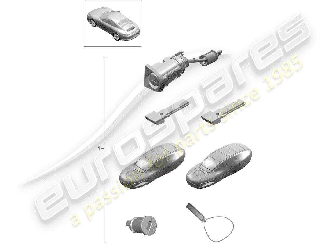 porsche 2019 (991-2) repair kit part diagram