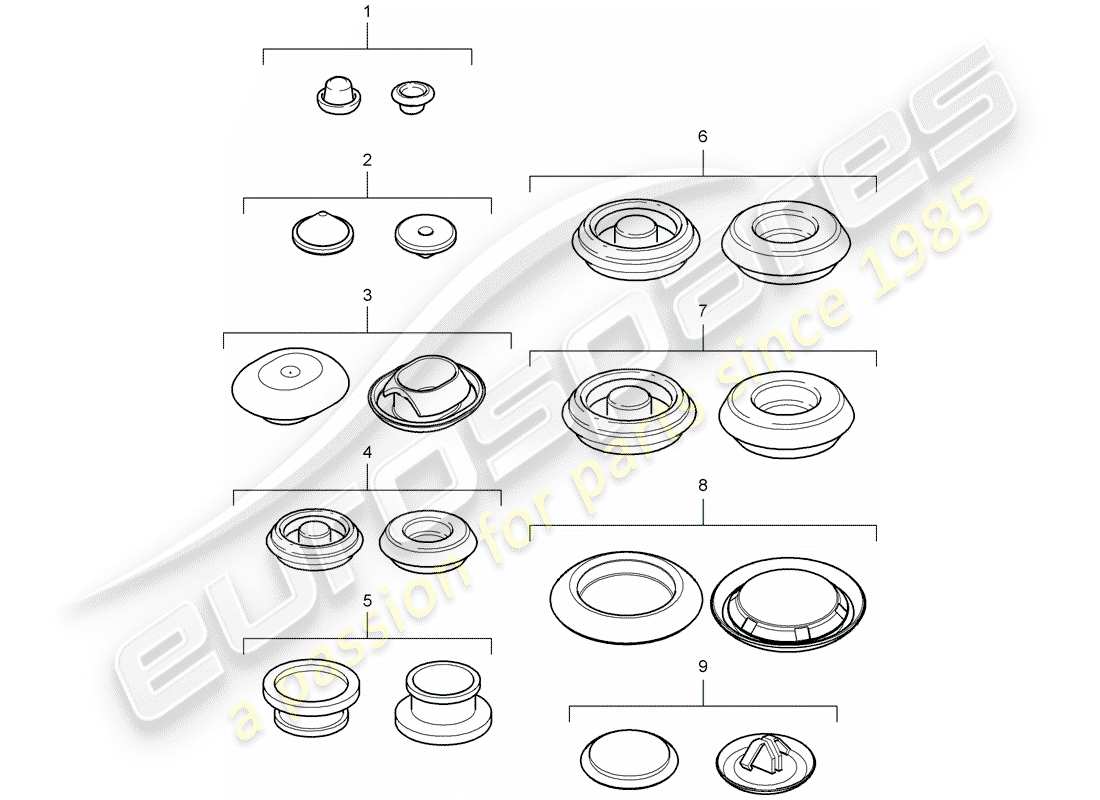 porsche 2009 (987 cayman) plug part diagram