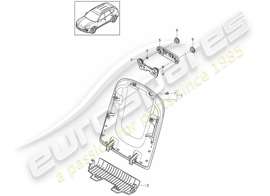 porsche 2018 (cayenne e2 92a) cover part diagram