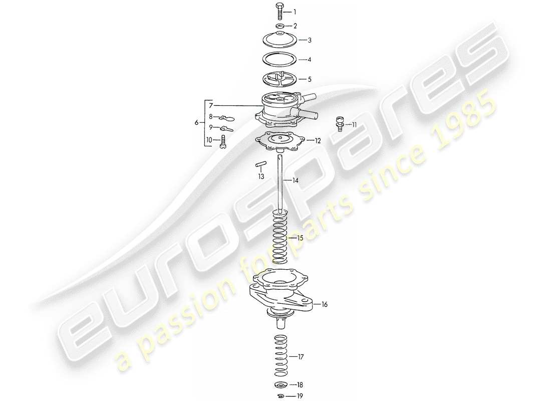 porsche 1968 (911/912) single parts - for - fuel pump part diagram