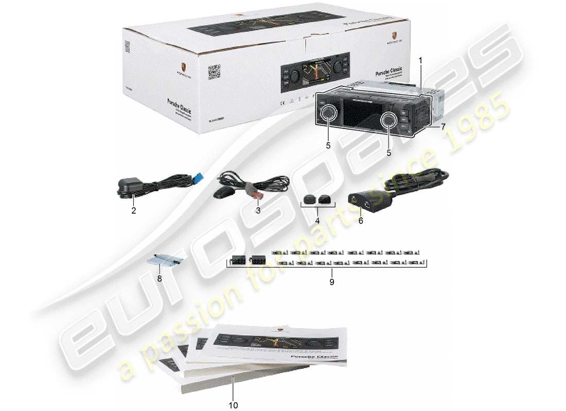 porsche 2016 (accessories) porsche classic - radio unit - navigation system part diagram