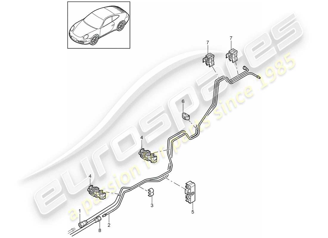 porsche 2012 (997-2) fuel system part diagram