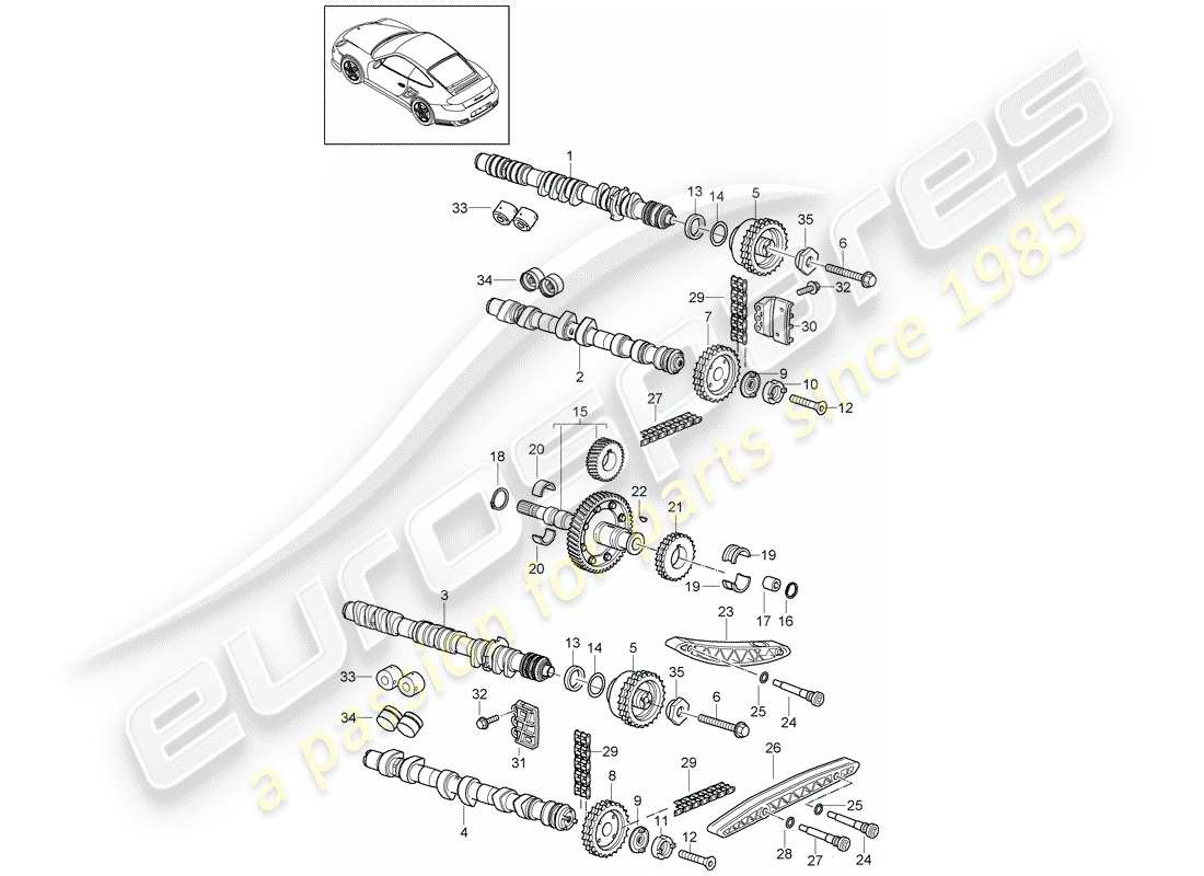 porsche 911 t/gt2rs (2012) valve control part diagram