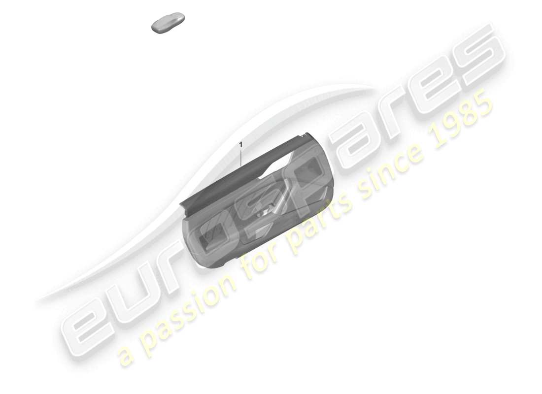 porsche 2019 (992-1) door panel exclusive for vehicles with leather fittings trim two-colour door mirror with stitching part diagram