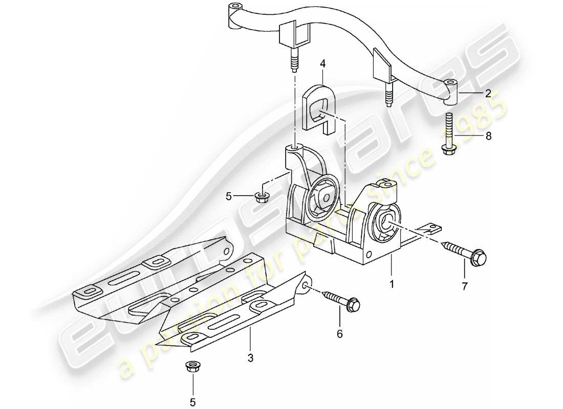 porsche 2003 (996 turbo / gt2) transmission suspension part diagram