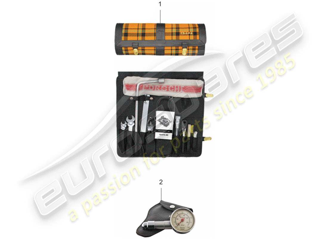 porsche 2013 (accessories) tool kit bag part diagram