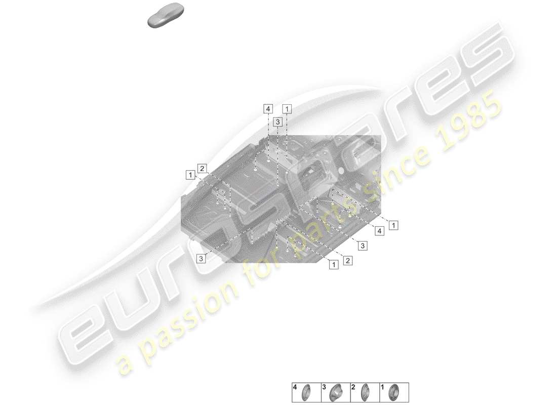 porsche 2019 (992-1) plugs for body part diagram