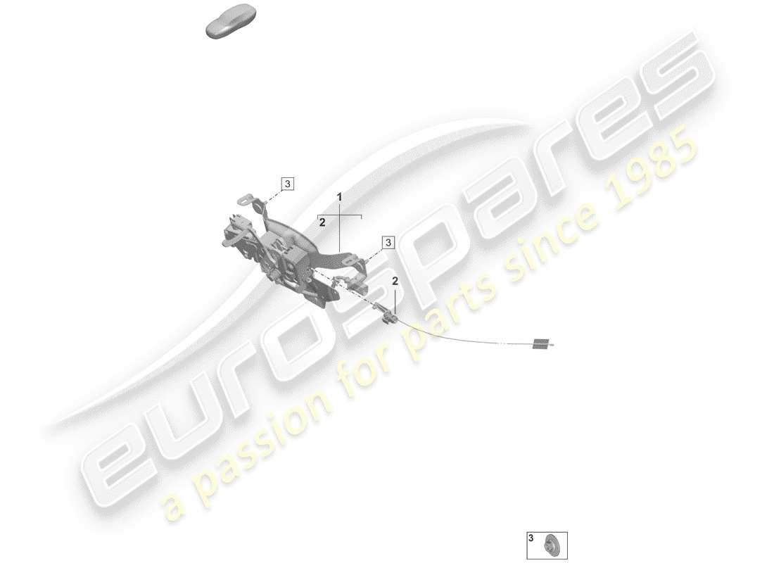 porsche 2020 (992-1) lock parts diagram