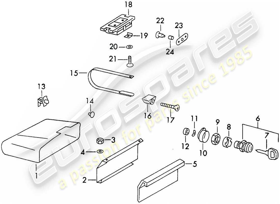 porsche 1970 (911) glove box - d >> - mj 1970 part diagram